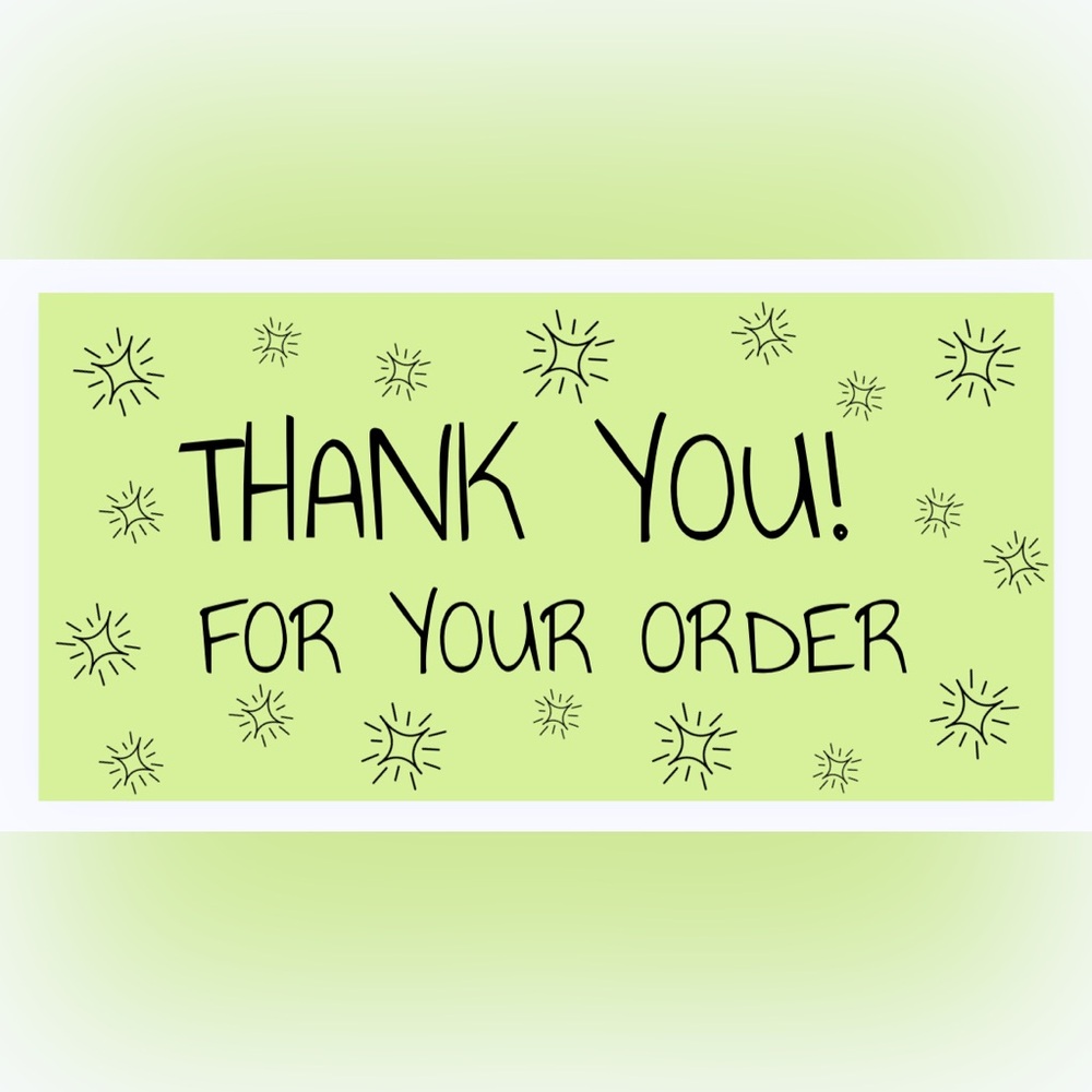 30 STICKERS - 2” x 1” - THANK YOU FOR YOUR ORDER
